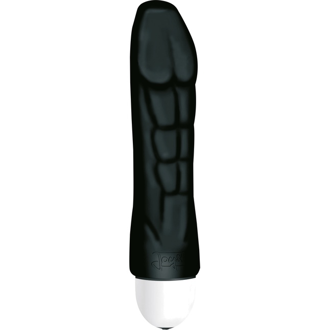 Чёрный вибратор Joystick The Body Comfort - 17 см