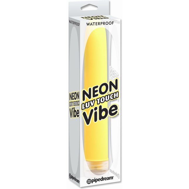 Желтый водонепроницаемый вибратор Neon Luv Touch Vibe - 17 см - Neon Luv Touch