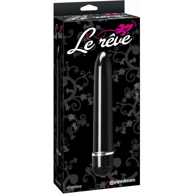 Чёрный классический вибратор Le Reve Slimline - 17,1 см - Le Reve