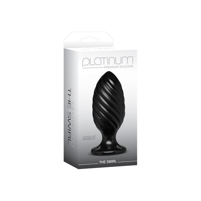 Чёрная анальная пробка Platinum Premium Silicone The Swirl - 12,7 см - Platinum Premium Silicone