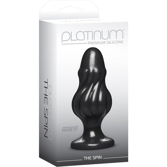Чёрная анальная пробка The Spin - 12,7 см - Platinum Premium Silicone. Фотография 2.