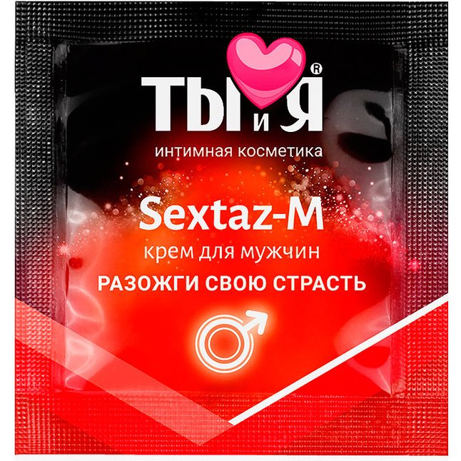 Возбуждающий крем Sextaz-M для мужчин в одноразовой упаковке - 1,5 гр - Одноразовая упаковка