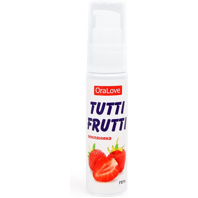 Гель-смазка Tutti-Frutti с земляничным вкусом - 30 гр - Серия OraLove. Фотография 2.