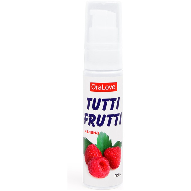 Гель-смазка Tutti-frutti с малиновым вкусом - 30 гр - Серия OraLove. Фотография 2.