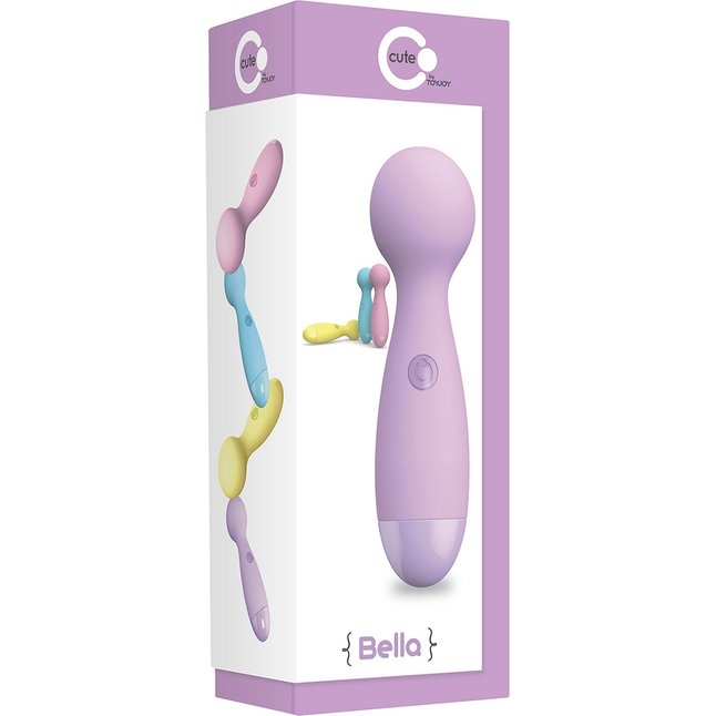 Сиреневый вибромассажер BELLA LARGE WAND MASSAGER - 19 см - Cute. Фотография 2.
