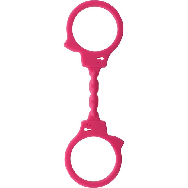 Розовые эластичные наручники STRETCHY FUN CUFFS - Basics