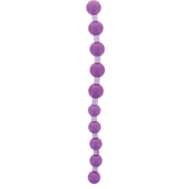 Фиолетовая анальная цепочка JUMBO JELLY THAI BEADS CARDED LAVENDER - 31,8 см
