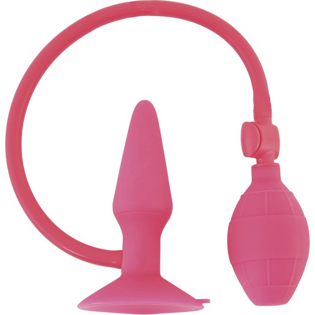 Надувная анальная втулка POPO Pleasure розового цвета - 10 см. Фотография 2.