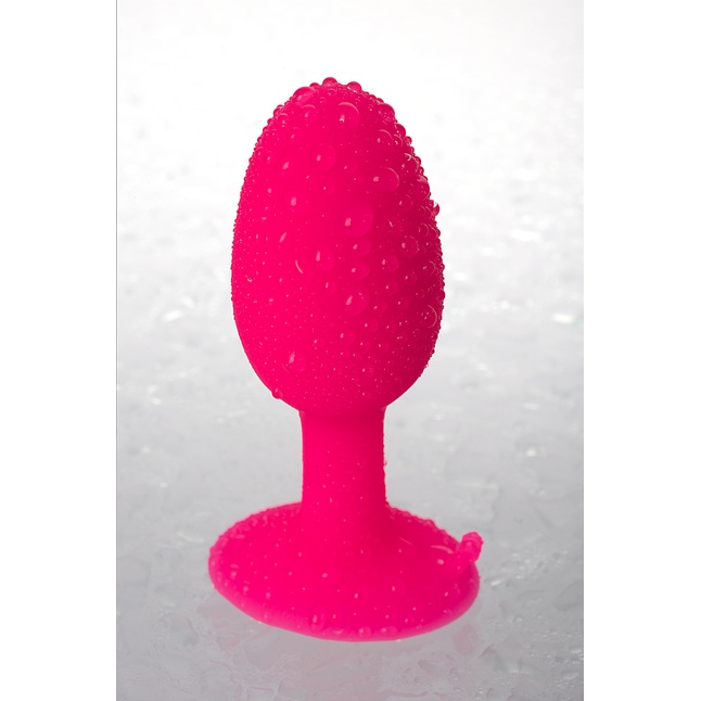 Розовая анальная втулка POPO Pleasure со стальным шариком внутри - 7 см. Фотография 9.
