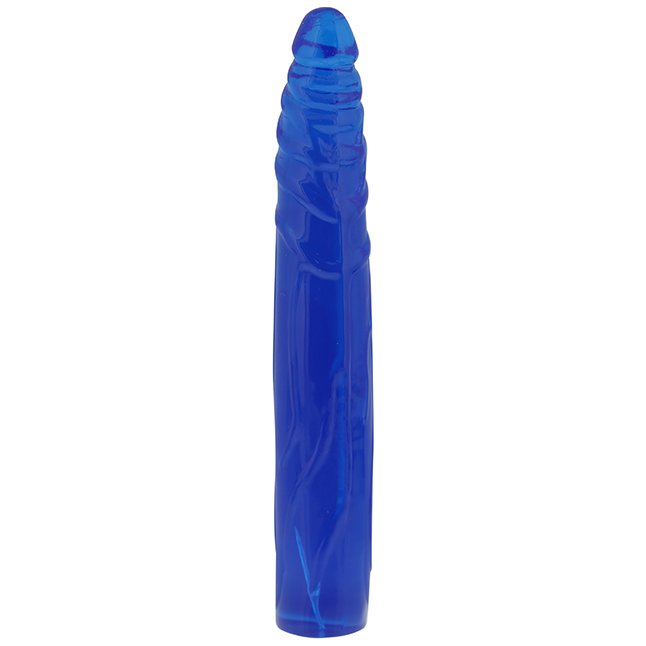 Синий гелевый фаллоимитатор - 17,8 см