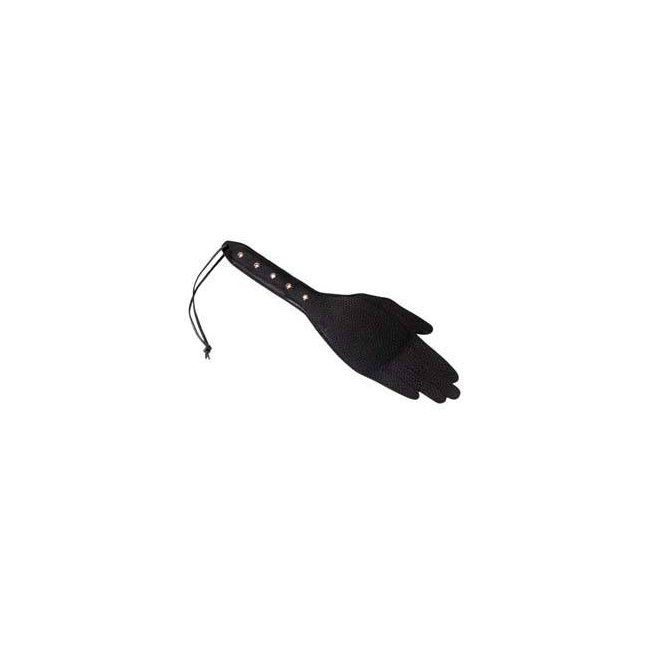 Чёрная хлопалка в форме ладошки - 35 см - BDSM accessories. Фотография 3.