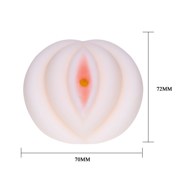 Рифленый мастурбатор-вагина из реалистичного материала. Фотография 6.