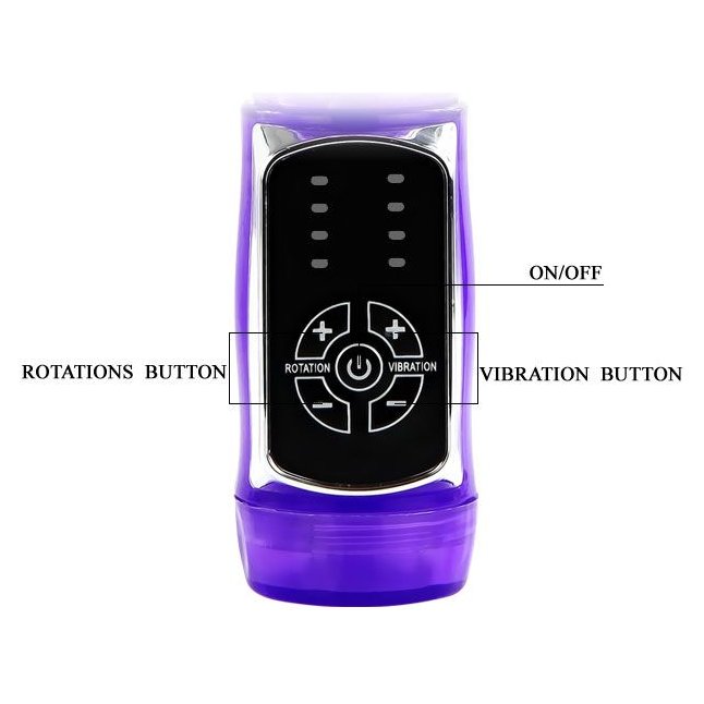 Фиолетовый ротатор Passionate Baron - 21,5 см. Фотография 6.