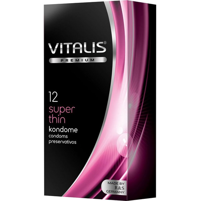 Ультратонкие презервативы VITALIS PREMIUM super thin - 12 шт