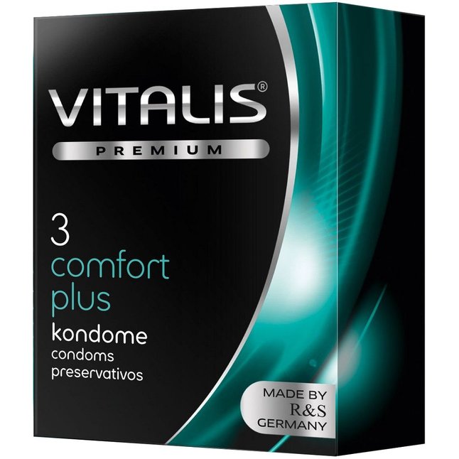 Контурные презервативы VITALIS PREMIUM comfort plus - 3 шт