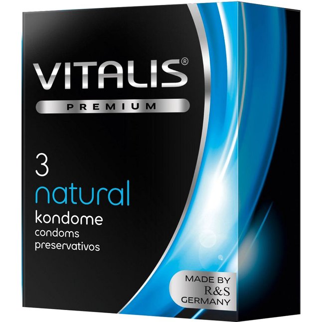 Классические презервативы VITALIS PREMIUM natural - 3 шт
