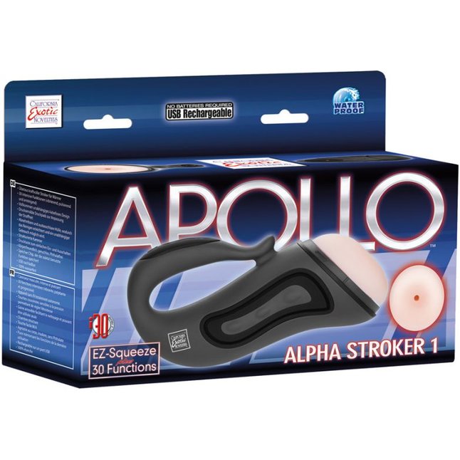 Серый мастурбатор с вибрацией APOLLO ALPHA STROKER - Apollo. Фотография 2.