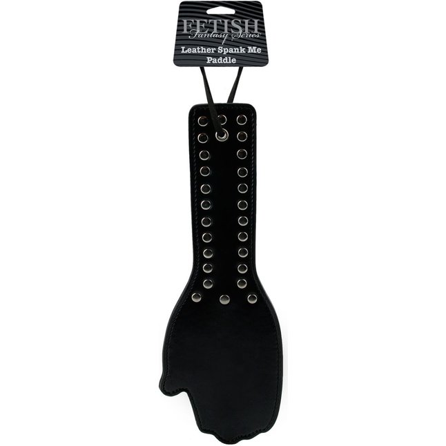 Чёрная шлёпалка в форме ладошки SPANK ME PADDLE - 28,5 см - Fetish Fantasy Limited Edition