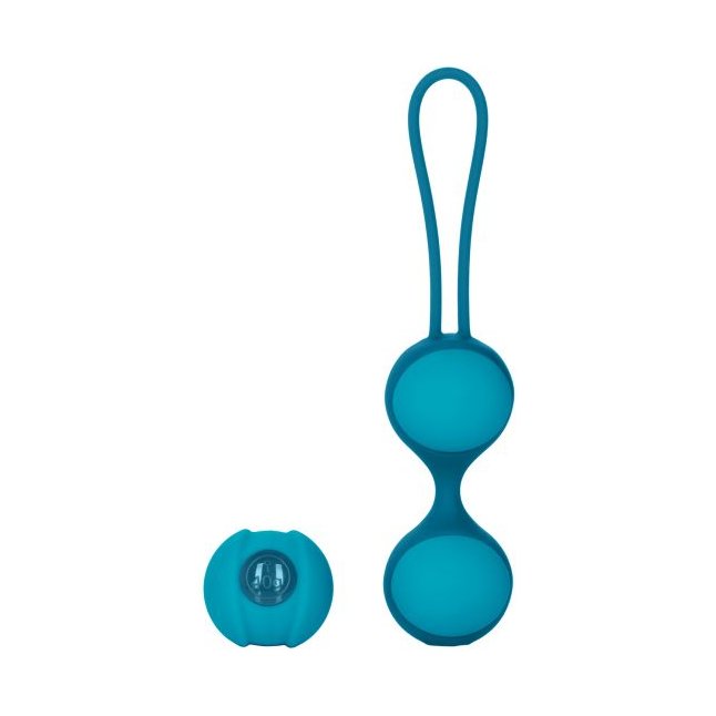 Бирюзовые вагинальные шарики Mini Stella II - Key. Фотография 3.