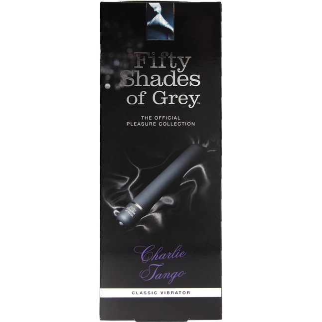 Темно-серый вибромассажер Charlie Tango - 18,4 см - Fifty Shades of Grey. Фотография 3.