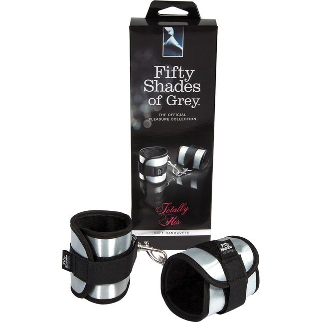 Серо-черные наручники Totally His - Fifty Shades of Grey. Фотография 2.