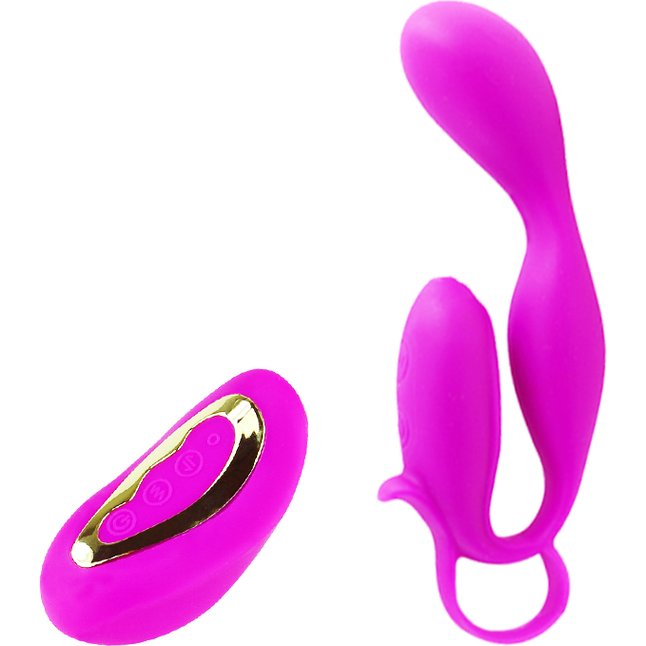 Фиолетовый Hi-Tech вибромассажер - 16,4 см - Pretty Love