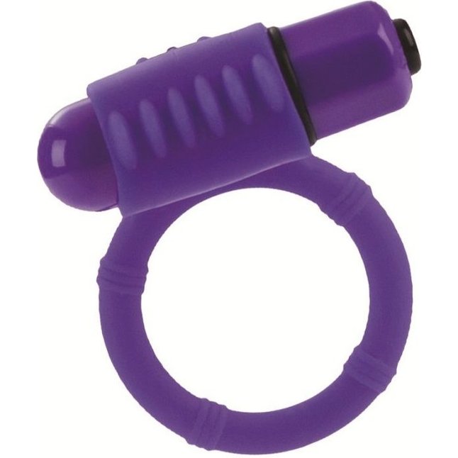 Фиолетовое эрекционнное кольцо с двумя положениями вибростимулятора - Lia. Фотография 2.