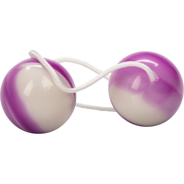Бело-фиолетовые вагинальные шарики Duotone Orgasm Balls - Orgasm Balls