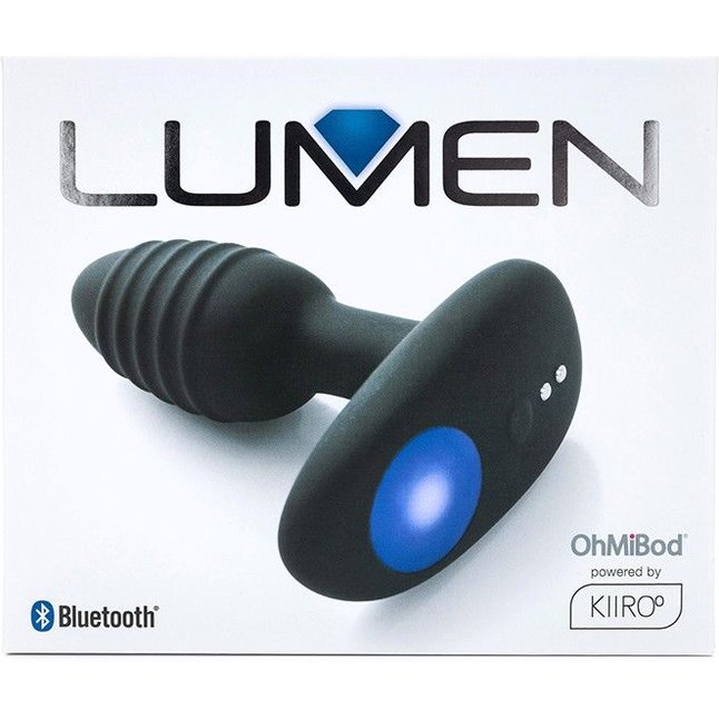 Черный интерактивный вибратор OhMiBod Lumen for Kiiroo с подсветкой - 10,2 см. Фотография 5.