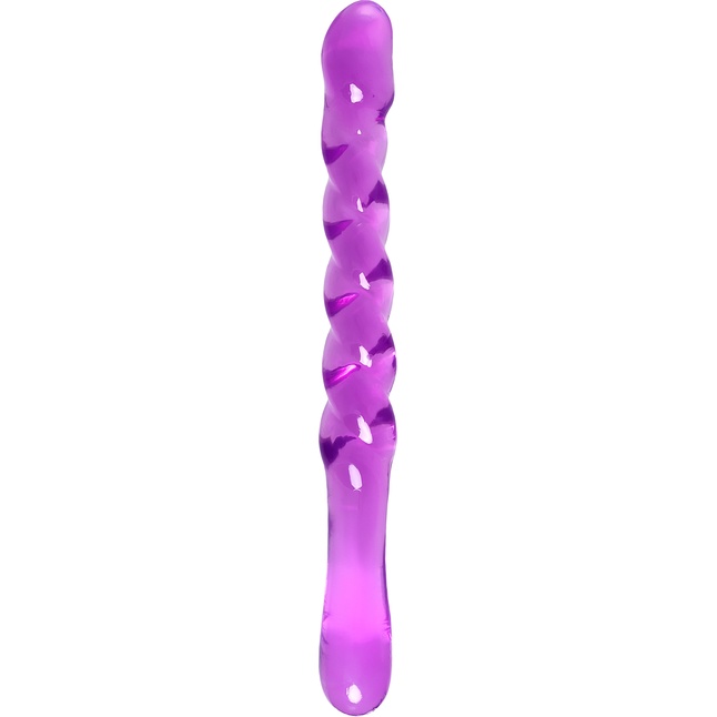 Фиолетовый двусторонний фаллоимитатор Tanza - 27,5 см. Фотография 2.