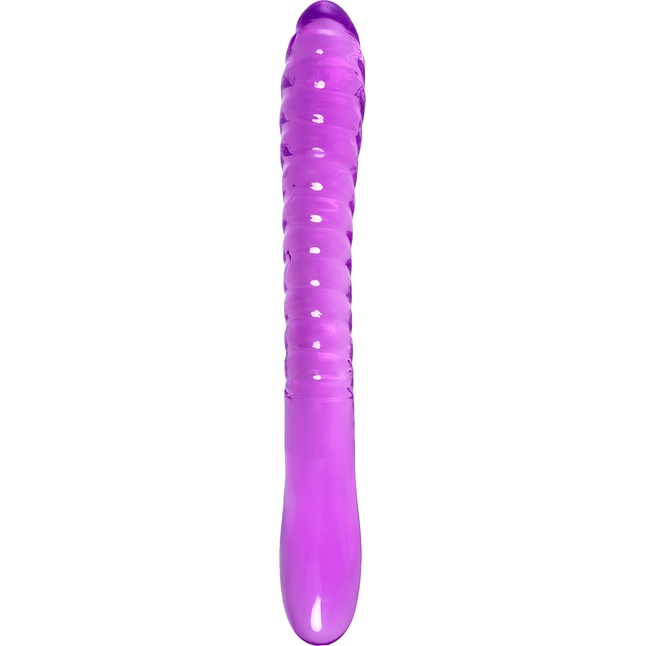 Фиолетовый двусторонний фаллоимитатор Frica - 23 см. Фотография 2.