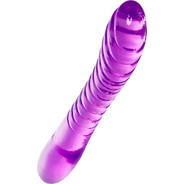 Фиолетовый двусторонний фаллоимитатор Frica - 23 см. Фотография 3.