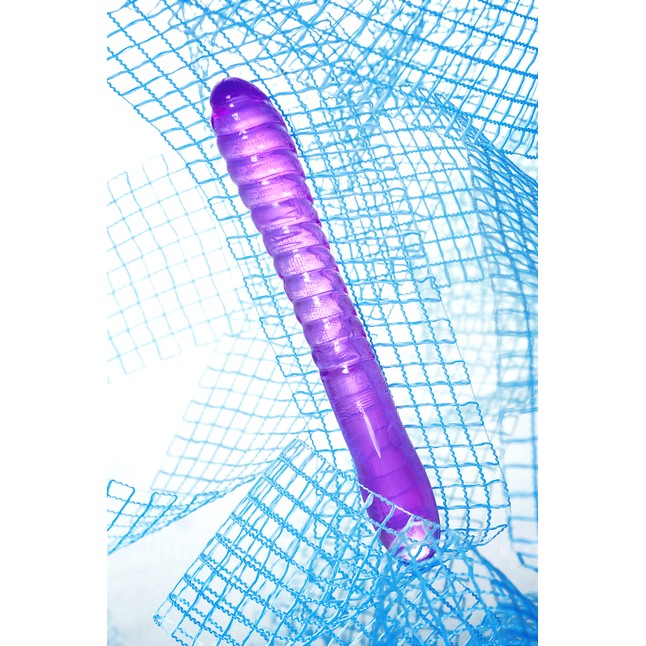 Фиолетовый двусторонний фаллоимитатор Frica - 23 см. Фотография 10.