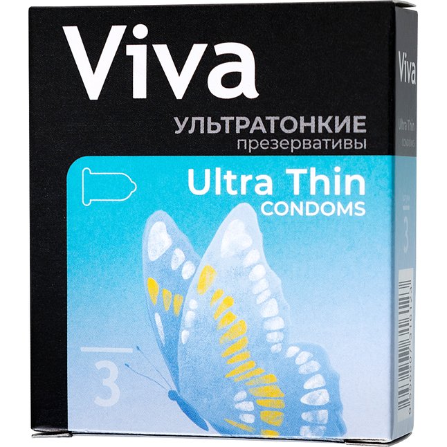 Ультратонкие презервативы VIVA Ultra Thin - 3 шт. Фотография 6.