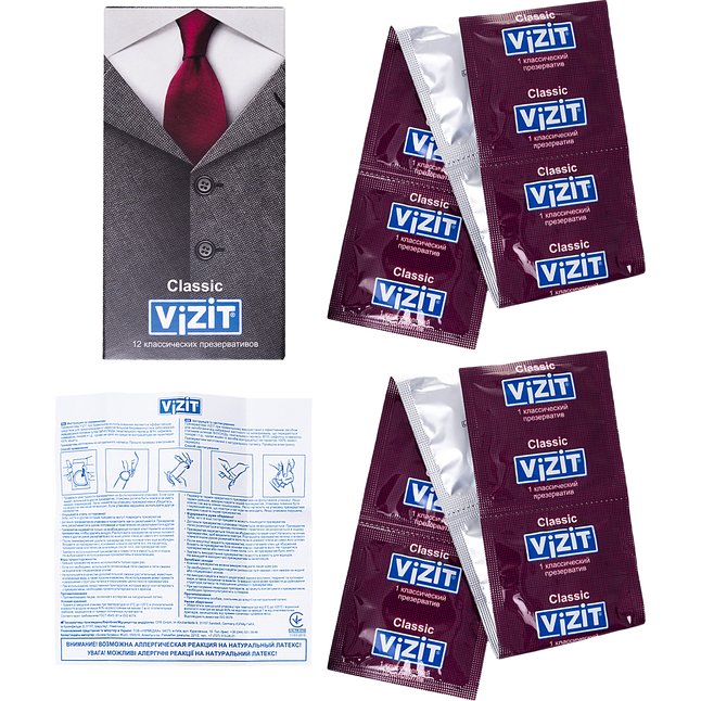 Классические презервативы VIZIT Classic - 12 шт. Фотография 5.