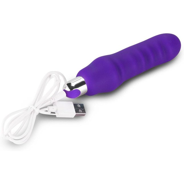 Фиолетовый вибратор Rechargeable IJOY Silicone Waver - 16,5 см. Фотография 3.