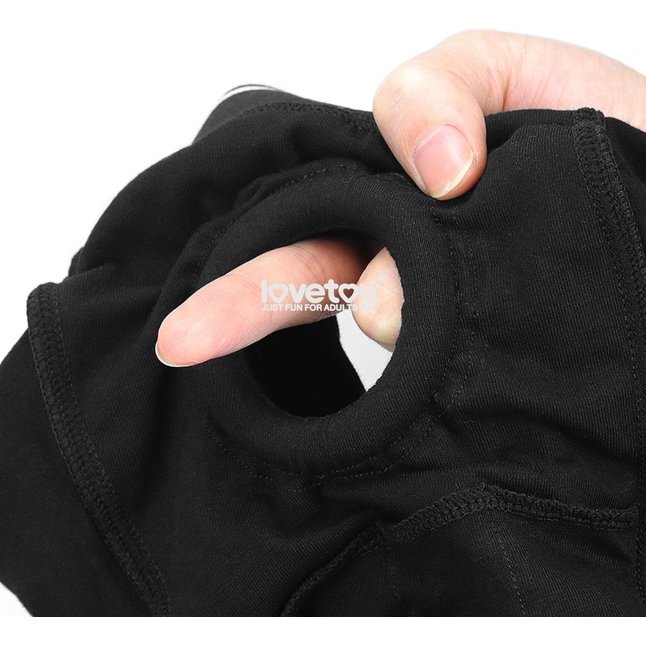 Черные шорты для крепления насадок Strapon Shorts. Фотография 3.