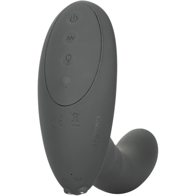 Серый стимулятор простаты Remote Control Inflatable Probe с вибрацией и функцией расширения - 11,5 см - Eclipse. Фотография 6.