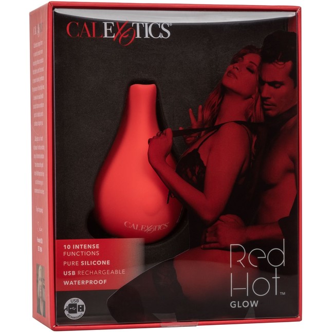 Красный клиторальный вибромассажер Red Hot Glow - Red Hot. Фотография 8.