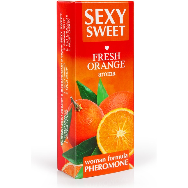 Парфюмированное средство для тела с феромонами Sexy Sweet с ароматом апельсина - 10 мл - Духи с феромонами Erowoman-Eroman. Фотография 3.
