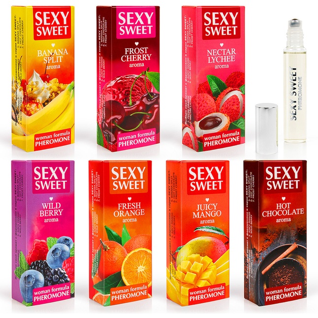 Парфюмированное средство для тела с феромонами Sexy Sweet с ароматом вишни - 10 мл - Серия Sexy Sweet. Фотография 5.