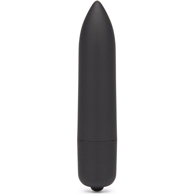Черная вибропуля X-Basic Long Bullet 10 speeds - 9 см