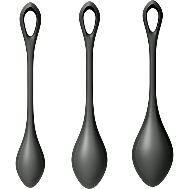 Набор из 3 черных вагинальных шариков Yoni Power 2. Фотография 4.