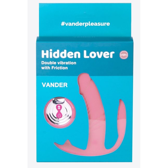 Розовый анально-вагинальный вибратор Hidden Lover. Фотография 4.