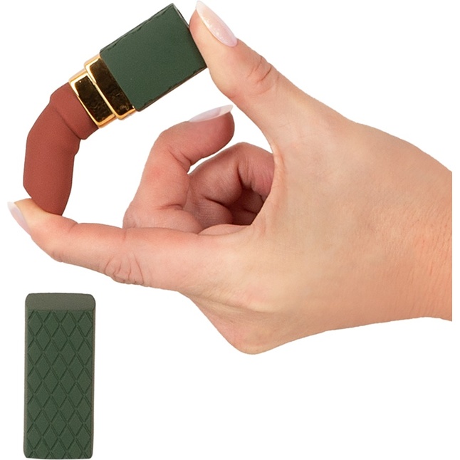 Зеленый вибратор-помада Luxurious Lipstick Vibrator - You2Toys. Фотография 4.