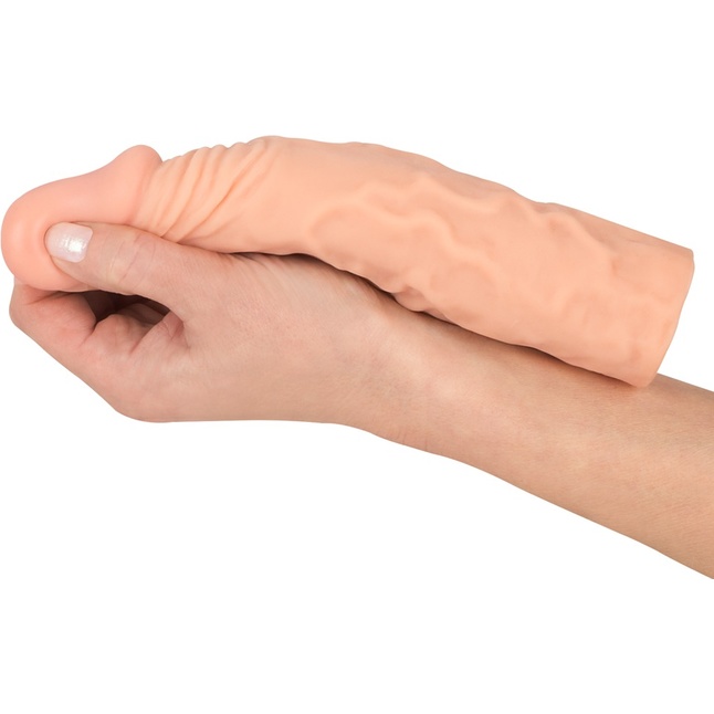 Удлиняющая насадка на член Extension Sleeve 3cm - 19,5 см - Nature Skin. Фотография 4.