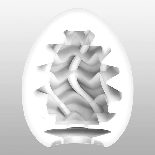 Мастурбатор-яйцо с охлаждающей смазкой EGG Wavy II Cool - EGG Series. Фотография 2.