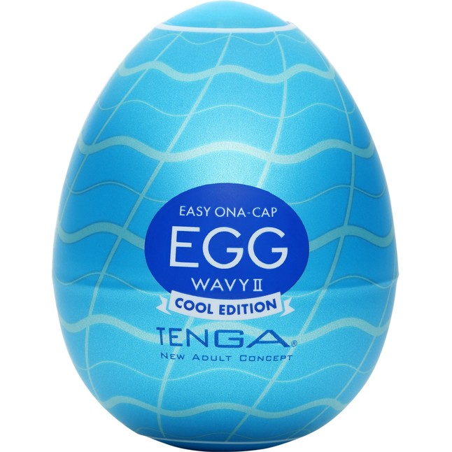 Мастурбатор-яйцо с охлаждающей смазкой EGG Wavy II Cool - EGG Series