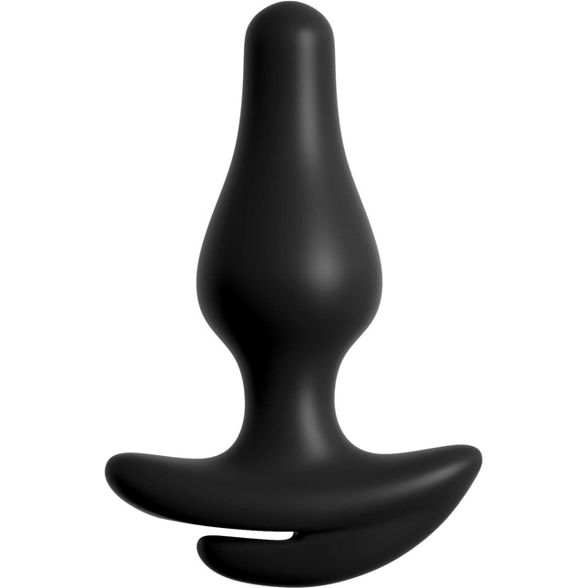 Черные трусики Crotchless Love Garter S-M-L с анальной пробкой - Hookup Panties. Фотография 4.