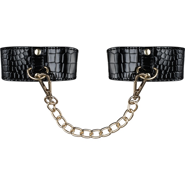 Элегантные черные наручники с цепочкой - Extras